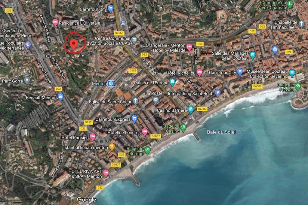 Le Montfleuri- Centre-Ville - Parking Prive - Vue Mer Menton Ngoại thất bức ảnh